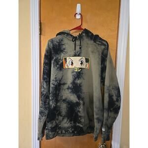 Hypland x Hunter x Hunter Gon Eyes Hoodie Anime Manga Tie Dye L sweatshirt